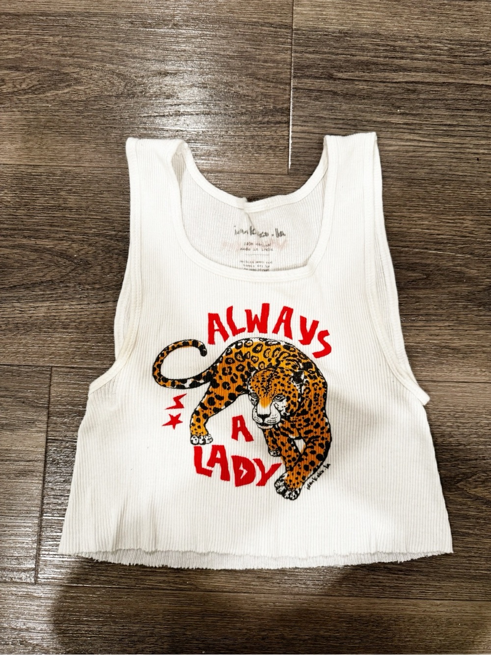 Addison Rae x IAmKoko.la "Always A Lady" Cropped Tank 100& Cotton Size Medium - Picture 2 of 4